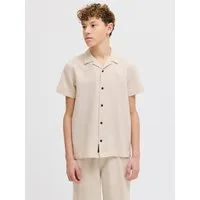 Jack & Jones Junior Kurzarmhemd JJGLOBAL WAFFLE RESORT SHIRT SS JNR Baumwolle, locker geschnitten