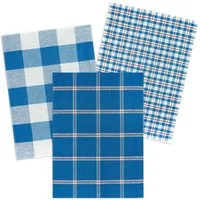 Kracht Geschirrtuch Landhaus, (Set, 3-tlg., Set), 3er Pack Geschirrtücher (3 Stück), ca. 50 x 70 cm, Halbleinen