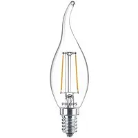 Philips LED-Leuchtmittel Philips LED E14 Kerze Windstoß Filament 2W=25W 250lm 230V Warm 2700K, E14, Warmweiß, Filament klar, Windstoß