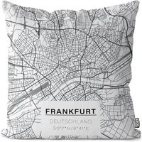 VOID Kissenbezug, (1 Stück), Frankfurt Maps Banken Deutschland Stadtplan Stadtkarte Römer Fussball