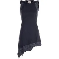 Vishes Sommerkleid Asymmetrisches Elfenkleid mit Zipfelkapuze Hippie, Boho, Ethno Elfen Style