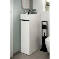 xonox.home Waschbeckenunterschrank Badezimmer Kommode, Ausziehregal l Free, weiß (1-St) Badschrank,Standregal,Breite 25 cm,variabel stellbar