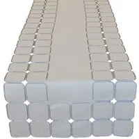 texpot Tischdecke Tischläufer Stickerei Quadrate modern Tischdeko (1-tlg)