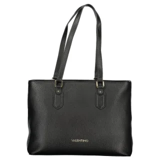 Mario Valentino Nero Poliuretano Damenhandtasche mit Innentasche und Fächern für das Handy