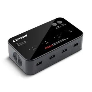 GT POWER PDX4 AC 80W DC 64W 4 Channel Multi-Function Lithium Battery Charger for 1S 2S 3S LiPo Battery Charge