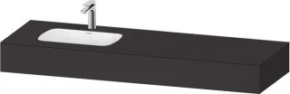 Duravit Qatego Einbauwaschtisch mit Konsole Graphit Supermatt 1600x550x170 mm - QA4693080800000 QA4693080800000