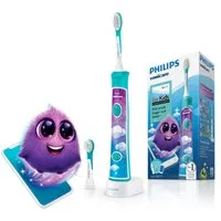 Philips Sonicare Elektrische Kinderzahnbürste HX6322/04, Aufsteckbürsten: 2 St., inkl. 8 Aufkleber