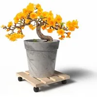 BigDean Pflanzenroller Pflanzenroller Holz Eckig 30 cm - 120 Kg belastbar, (Packung, 1-St., Pflanzenroller), leichtgewichtig, 900g Leicht, 120kg Tragfähig