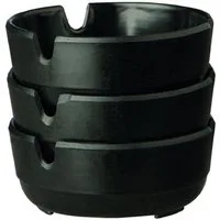 APS Aschenbecher APS Aschenbecher, 3er Set Ø 8cm, H:3 cm Melamin schwarz -CASUAL- 00576