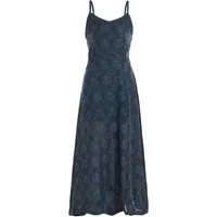 Vishes Sommerkleid Langes Kleid Baumwolle Ornament Print Spaghettiträger Alternative Mode, Boho, Hippie, Ethno, Festival