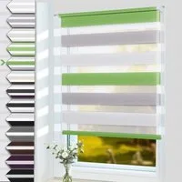Doppelrollo doppelrollo Klemmfix ohne Bohren, OUBO, verdunkelnd, verspannt, Klämmträger, Lichtschutz schnelle und einfache Montage mit beiliegendem