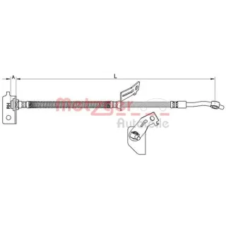 Metzger Bremsschlauch vorne links Hyundai Ix20