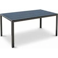 LEX Gartentisch Gartentisch Comfort 150 x 90 cm mit Nonwood Platte Gestell Aluminium