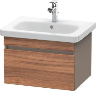 Duravit DuraStyle Waschtischunterbau wandhängend Nussbaum & Basalt Matt 580x448x398 mm - DS638007943 DS638007943