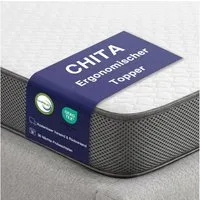 CHITA, Topper, 7.0 cm hoch, Bezug: 100% Polyester, Füllung: Schaumstoff, 7 cm hoch, Ergonomisch, OEKO-Standard, Atmungsaktiv