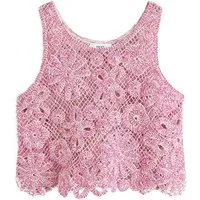 Next Stricktop Gehäkeltes Oberteil mit Zwirbelgarn (1-tlg)
