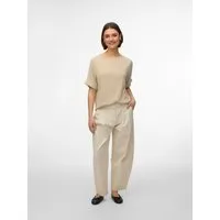 Vero Moda Kurzarmshirt VMLUNA 2/4 BOATNECK TOP JRS NOOS Materialmix, regular fit