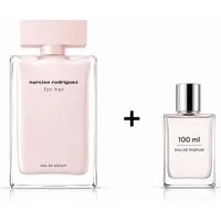 narciso rodriguez Duft-Set for her EdP 100 ml inkl. Bonus Eau de Parfum 100 ml, 2-tlg., Händlerbundle mit zusätzlichem Eau de Parfum 100 ml Bonus