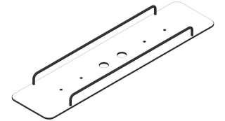 Giese Flatbord schwarz matt mit Schichtstoff (HPL) in weiss, 36001-14 36001-14
