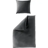 BIERBAUM Bettwäsche Elegant uni, Mako-Satin, 2 teilig, Mako-Satin, 100 % Baumwolle, Uni, pflegeleicht