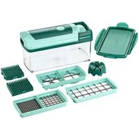 Genius Gemüseschneider Nicer Dicer Fusion Gemüsehobel Gemüse Obst Zerkleiner, Auffangbehälter 2500ml Tomaten Kartoffeln Zwiebel Schneider