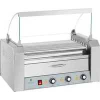 Royal Catering Elektrogrill Hot Dog Grill 7 Rollen 12 Würstchen Rollengrill Würstchengrill 2 Zonen, 1500 W, verschiedene Größen