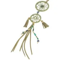 Guru-Shop Perlenkette Ethno Kette, Modeschmuck Kette Traumfänger mit..
