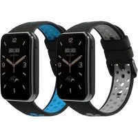 kwmobile 2x Uhrenarmband für Xiaomi Mi Band 7 Pro Armband Smartwatch, 2-tlg., Fitnesstracker Band Set aus TPU Silikon - Ersatzarmband Smartwatch
