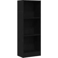 vidaXL Bücherregal Bücherregal Schwarz Eichen-Optik 40x24x109 cm Holzwerkstoff, 1-tlg.