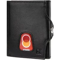 Fomax Mini Geldbörse Slim Wallet + RFID-Schutz - Geldbörse aus echtem Leder - Kartenhalter, Geldbeutel mit Münzfach - Echtleder Portemonnaie Kartenetui Klein