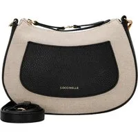 COCCINELLE Umhängetasche C-Easy Canvas - Umhängetasche 22 cm (natural/noir)