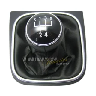 Original VW Leder Schaltknauf 5 oder 6 Gang für VW Golf 5 V 6 VI Jetta Scirocco