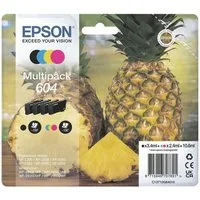 Epson 604 Tintenpatrone (Set, 4-tlg., Original Druckerpatronen, schwarz, cyan, magenta, gelb)