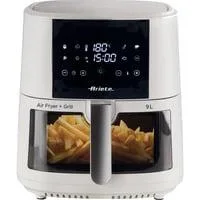 Heißluftfritteuse 9 L weiß, 1.500 Watt, Korb 9 Liter, mit Sichtfenster