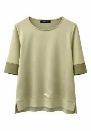 FRANK WALDER - Shirt COOL MATCHA mit Seitenschlitzen - Gr. - 40