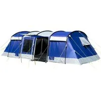 Skandika Tunnelzelt Montana 8 Sleeper, Familienzelt mit 3-4 nachtschwarzen Schlafkabinen, Personen: 8 (Sleeper Technologie, Organizer-Taschen, Haken für Zeltlampe), wasserdicht, 5000mm Wassersäule, Moskitonetze, Zeltboden, 2m Stehhöhe