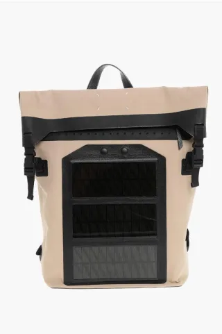 Roll-up Designed MACKINTOSH Rucksack mit integriertem Solar P in Beige