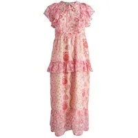 Cath Kidston Maxikleid Cath Kidston Maxikleid, Rüschen + Bindeausschnitt (1-tlg)
