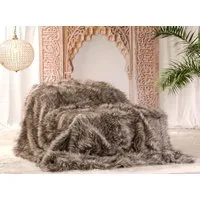 Wohndecke Felldecke (Kunstfell) Grizzly in braun-grau, Wohnen und Accessoires GmbH & Co. KG, Felloptik