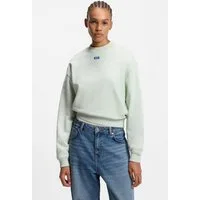 HUGO Sweatshirt Delessa mit Logoaufnäher