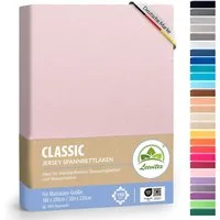 leevitex® Spannbettlaken 180x200 - 200x220 cm, 40 cm Steghöhe, Stoffdicke 150 g/m², Jersey, Gummizug: rundum, (1 Stück), verschiedene Farben, OEKO-TEX® STANDARD 100 zertifiziert