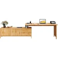 OTTO home Schreibtisch Luven, aus Massivholz, in 2 Breiten, variable Nutzung als Schreibtisch oder Eckschreibtisch