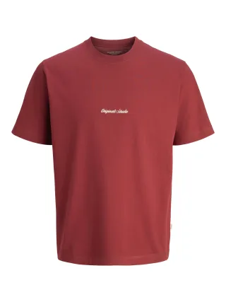 JACK&JONES - JORNORREBRO EMB TEE SS CREW NECK NOOS Tibetan Red - Gr. - S