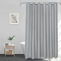 EurCross Duschvorhang Extra Breiter Duschvorhang 240x200 Grau, Textil, Wasserabweisend, 16