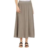 Caspar Maxirock Damen Musselin Maxi Rock lang 100% Baumwolle Made in Italy - Ro036