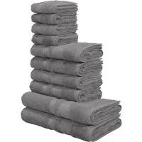 OTTO home Handtuch Set Vanessa, 10-tlg Handtuch-Set, weich, in Standard- und Premium-Qualität, Walkfrottee (Set, 10-St), 100% Baumwolle, Duschtücher, Handtücher, Gästetücher, mit Bordüre