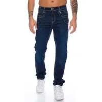 Cipo & Baxx Regular-fit-Jeans Herren Jeans Hose mit stylischem Design und Accessoire Kette Dezente Kontrastnähte und hochwertiger Tragekomfort