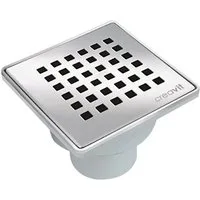 Creavit Bodenablauf FD256A, 1-tlg., Bodenablauf Edelstahl 150x150mm Hofablauf Terrasse Duschablauf