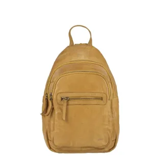 Bear Design Damen Rucksack Leder Joy Cow Lavato – ocker gelb. Der wandelbare Cityrucksack für sonnige Akzente und perfekte Ordnung im Alltag.
