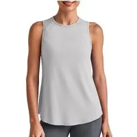 G4Free Tanktop Damen hoher Halsausschnitt, sportliche lange Tanks, ärmellos Sommer-Lauf- und Fitnessstudio-Shirts